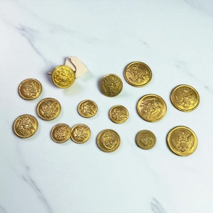 Lot Of Vintage U.S. Navy Anchor & Eagle Uniform Buttons 15 Pcs