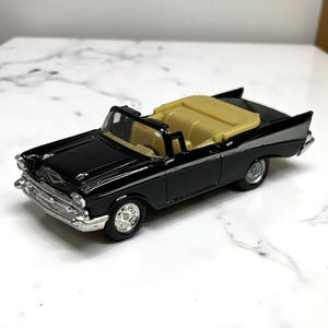 1957 Chevy Black Convertible 1/48 Scale Diecast Model By Zee from 1980s