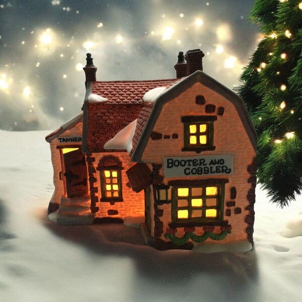 Dept 56 Booter and Cobbler, Dickens Village Lighted Building - 1988 (no box)