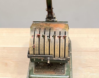 Vintage F & E Hedman Mfg. Co. Check Writer Protector Model W
