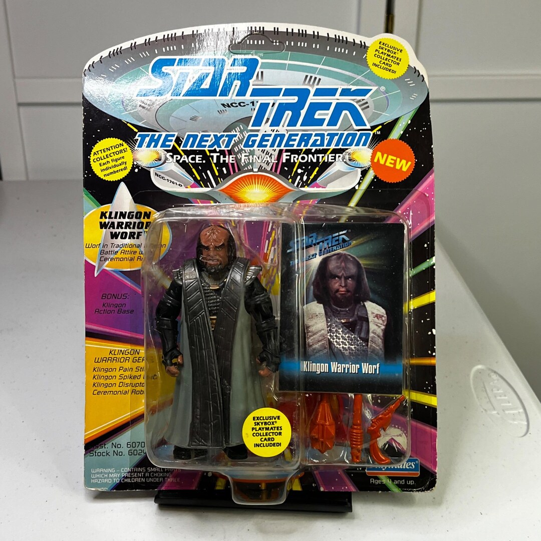 Star Trek the Next Generation Klingon Warrior Worf Action Figure 1993 ...