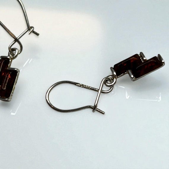 Cognac Amber Multi-Stone Drop Dangle Earrings In … - image 6