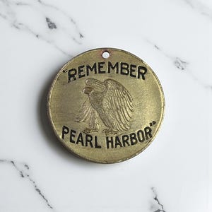 Vintage &quot;Remember Pearl Harbor&quot; Commemorative Medallion