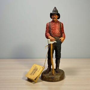 Michael Garman Smoke Eater 10&quot; Firefighter Sculpture From 1987