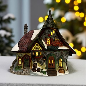 Santas Workbench Crystal Creek Winery Victorian Series Lighted Village Building
