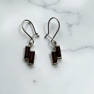 Cognac Amber Multi-Stone Drop Dangle Earrings In Sterling Silver