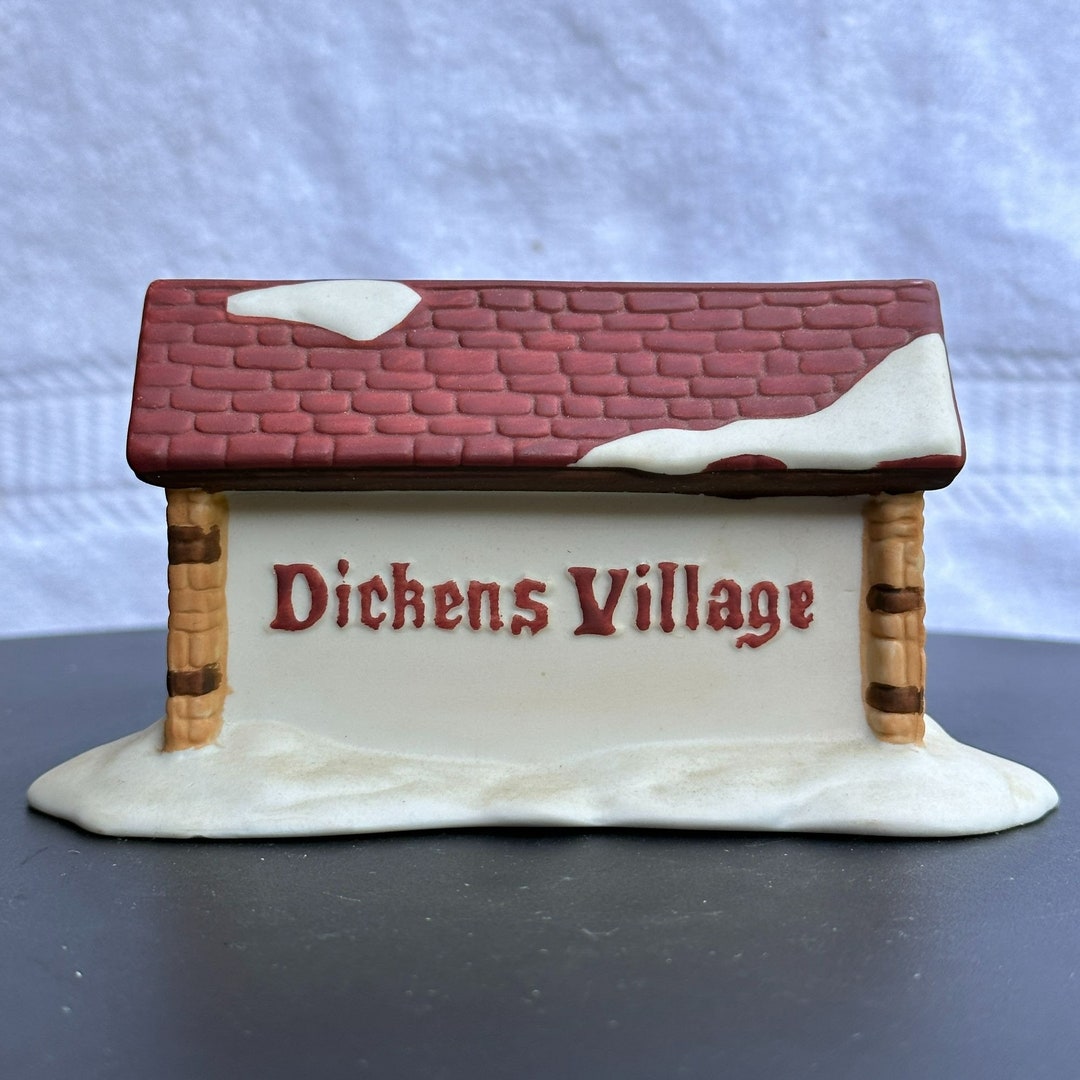 Dept 56 Dickens Village Sign Christmas Village Accessory Etsy