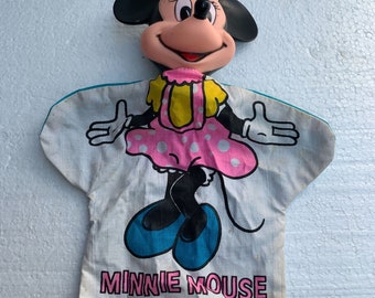 Walt Disney Minnie Mouse Hand Puppet, Retro Old School Toy From 1960s