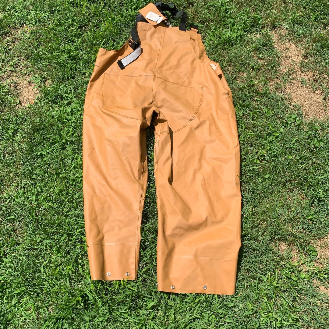 Carhartt PVC Rainwear Bib Overalls Tan Size 2XL Regular Etsy