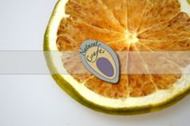 May include: A close-up of a dried orange slice, showing the texture and color of the fruit. The slice is light brown with a yellow outer edge. The center of the slice is a lighter shade of brown. The slice is on a white background.