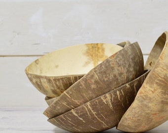 Polished Coconut Bowls - pack of five