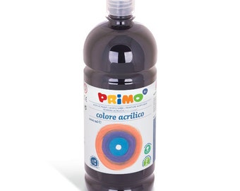 Acrylic Paint 1L by Primo, safe for children 4+, 7 different colours