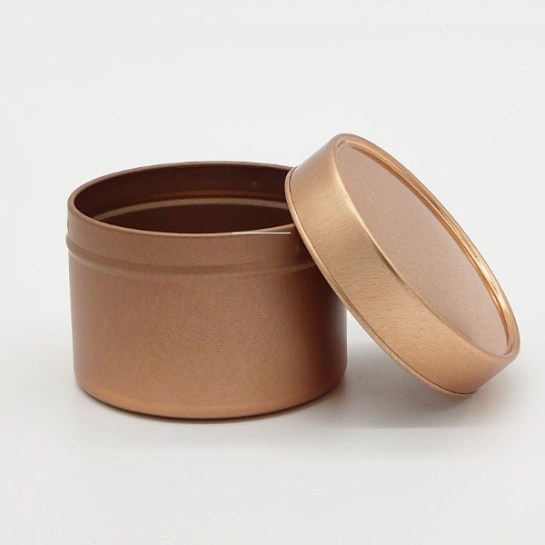 100ml Rose Gold Tins with solid lid - Multi purpose