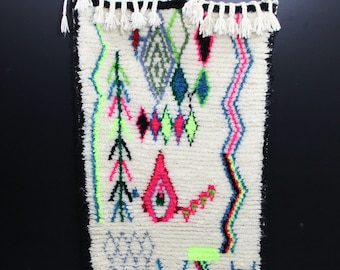 Alfombra bereber de lana hecha a mano directamente del artesano - Decoración para el hogar tejida a mano por artesanos