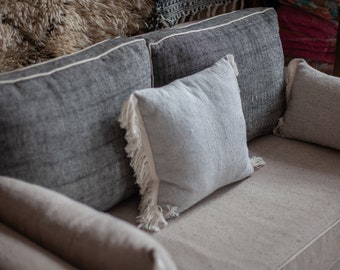 Unique pompoms pillows cover handloomed in morocco