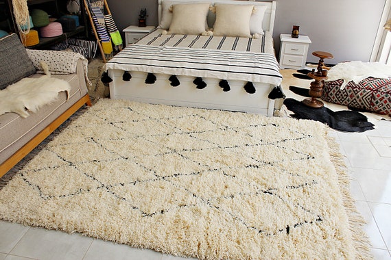 handmade Moroccan Berber Wool Rug - Artisan Handwoven Home Accent