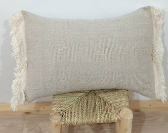 Unique pompoms pillows cover handloomed in morocco