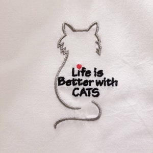 Cat Lover tea towel