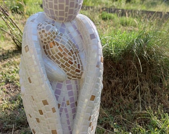 Abstract mosaic child angel - Protection
