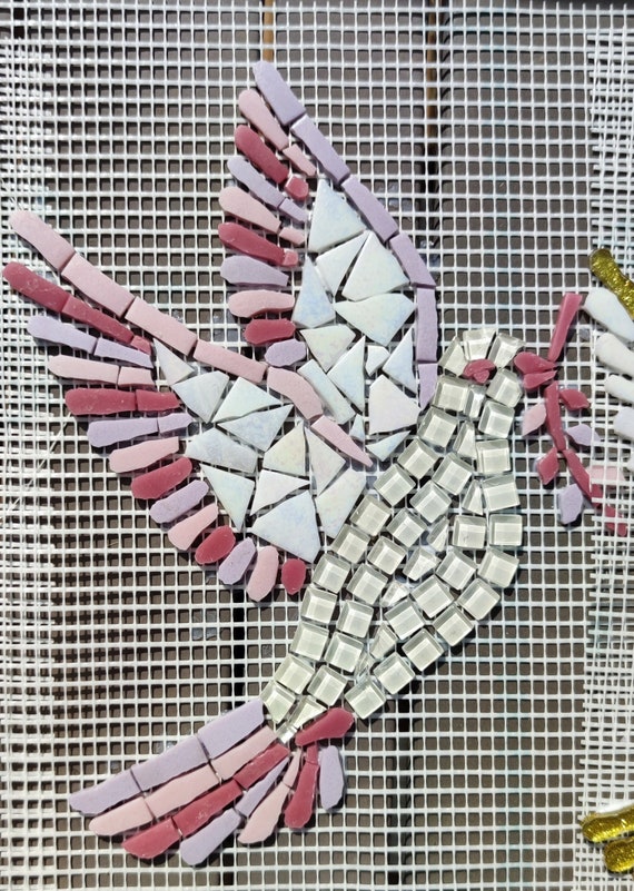 Mosaïque Colombe Avec Cadre - Décoration Murale Art Religieux
