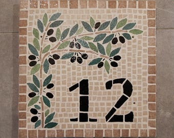 Mosaic street sign - Olive branch