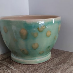Water green ceramic bowl- green bowl-earthenware bowl