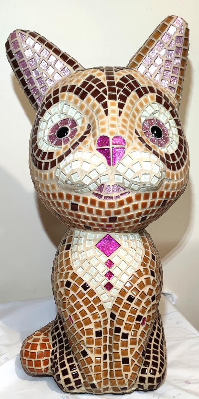 Chat en Mosaïque Grosse Tête - Chat Rigolo