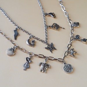 Design Your Own Silver Charm Necklace, Choose Your Charms,  Create Your Own Custom Charm Jewelry