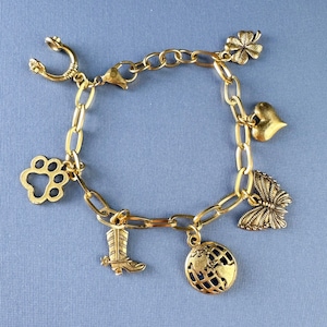 Design Your Own Charm Jewelry, Gold Charm Bracelet, Create Your Own Custom Personalized Charm Jewelry