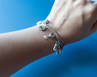 Diseñe sus propias joyas con dijes, pulseras con dijes de plata, cree sus propias joyas con dijes personalizadas