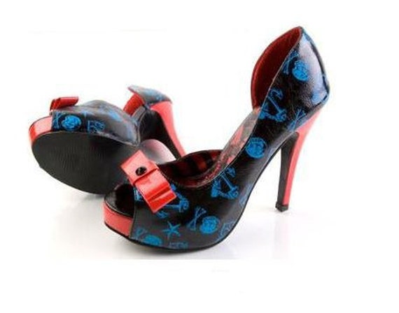 Iron Fist Burlesque Pin up I Scream Platform Lace up Stiletto Shoes UK Size  4 EU Size 37 - Etsy
