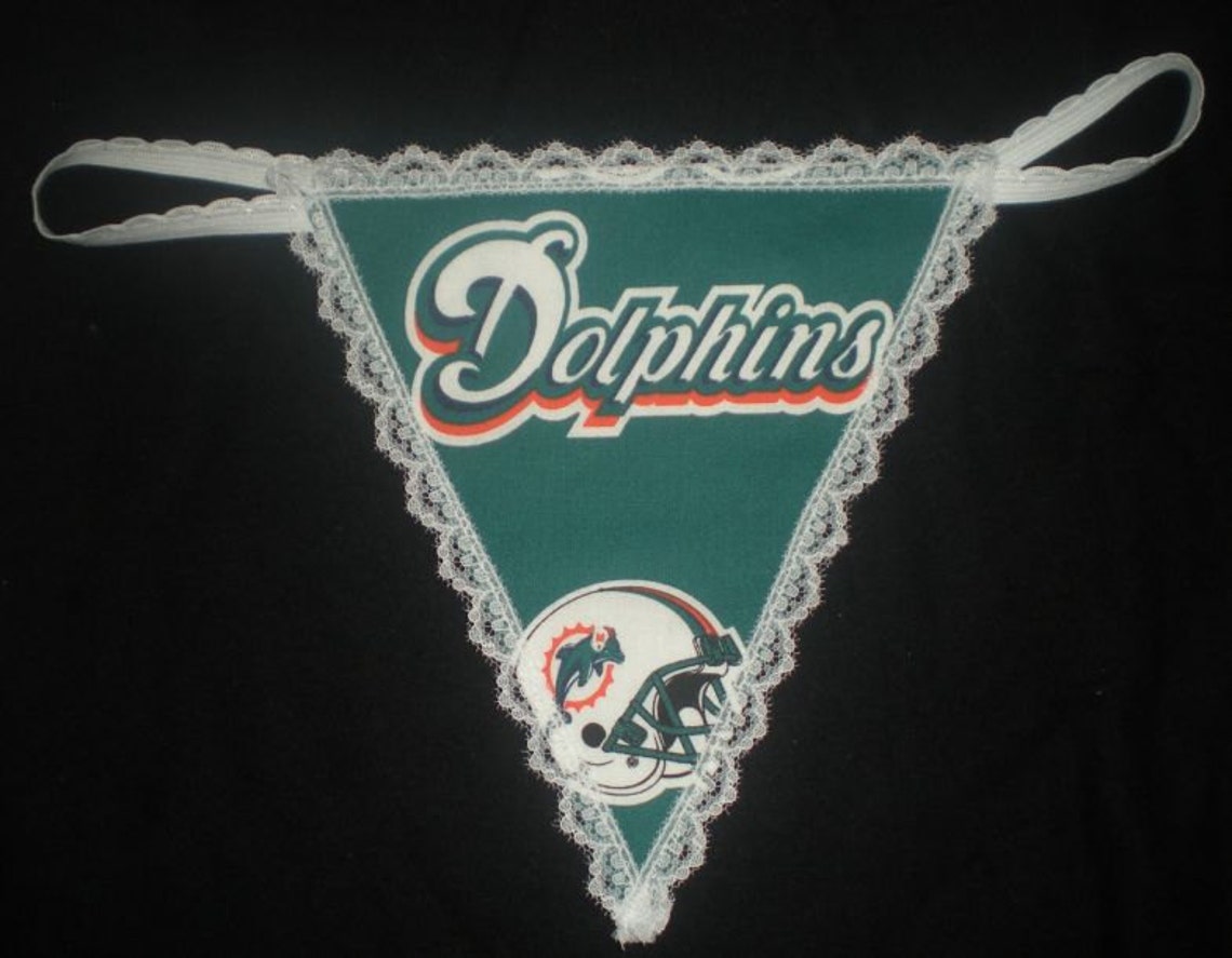 Womens MIAMI DOLPHINS G-String Thong Female Lingerie Football | Etsy