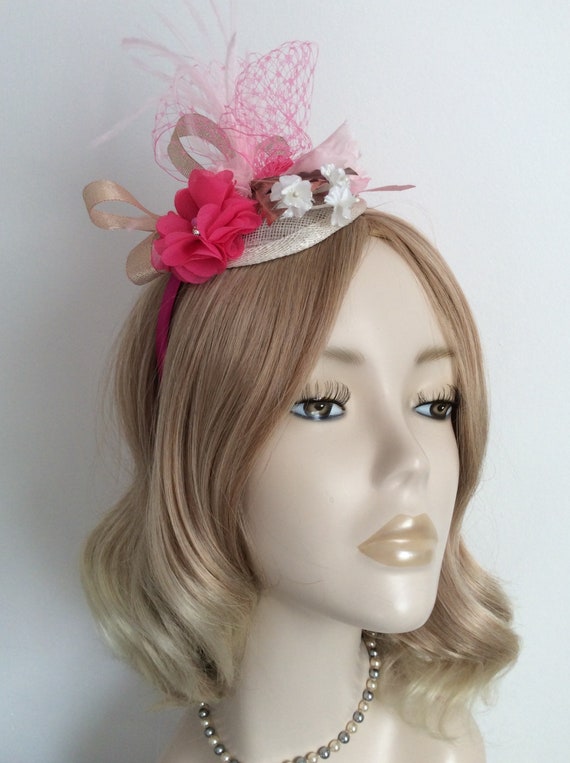 Rose Gold FASCINATOR Flowers 