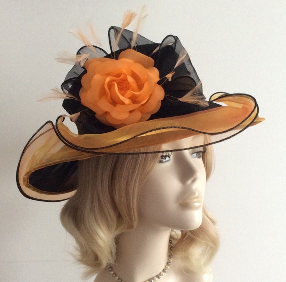 HAT Made With Organza Feathers 