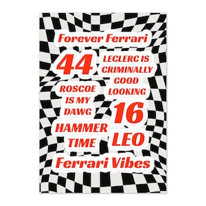 I Heart Ferrari Sticker sheet