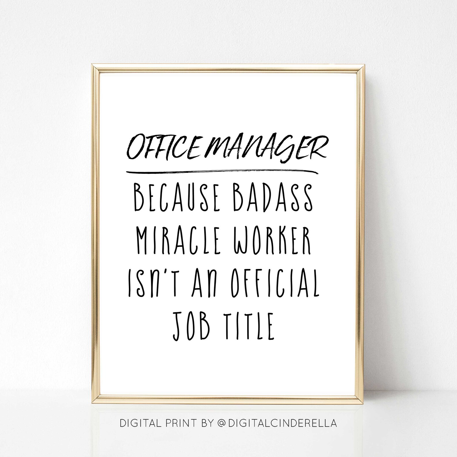 Office Manager Gift Badass Office Manager Quote Office Etsy