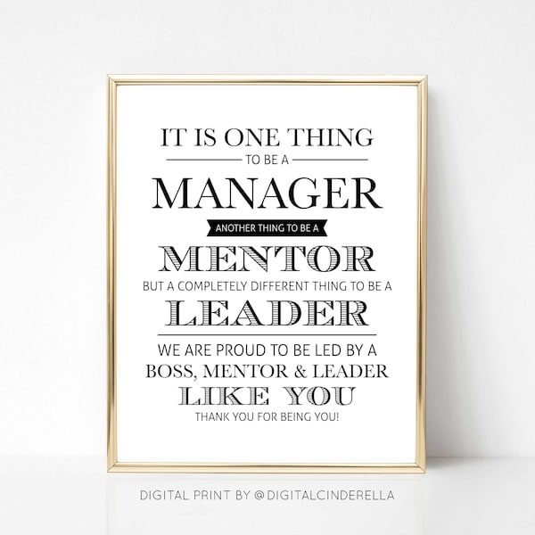 Manager Digital Quote Gift (We Version), Best Boss Quote Gift, Boss Appreciation Day, Boss's Day Gift, Boss Gift, Boss Printable Gift