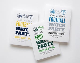 Football Party Invitation Template Tailgate Party Invite Game Day Watch Party Canva Digital Download