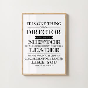 Director Mentor Leader Printable - Thank You Gift (Digital Download)
