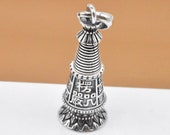Sterling Silver Tower Prayer Box Pendant, 925 Silver Buddhism Locket Pendant, Buddhist Prayer Box, Wish Box, Memory Box, Yoga Pendant