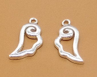 5 sterlingzilveren engelenvleugelbedels, 925 zilveren kleine vleugelbedel, vleugelsieraden, glanzende charme, engelbedel, armbandbedel, kettingbedel