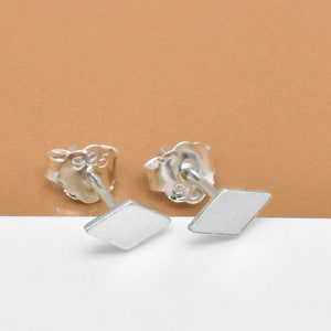 10 Pairs Sterling Silver Diamond Type Ear Posts, 925 Silver Diamond Earring Posts, Geometry Post Earrings, Stud Earrings, Earring Components