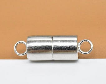 Sterling Silver Magnetic Clasps, 925 Silver Magnet Clasp, Magnetic Clasp Connector, Jewelry Findings, Bracelet Clasp, Necklace Clasp