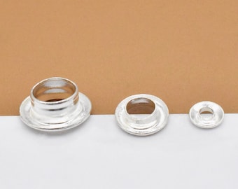 Bulk Sterling Silver Bead Grommets, 925 Silver Bead Grommet, Bead Cores, Bulk Beads, Grommet Eyelet Bead, Jewelry Making