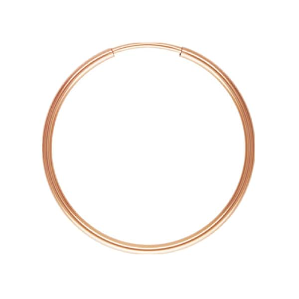 14K Rose Gold Filled Beading Hoop, Round Earring Hoop, Rose Gold Earwire Hoop, Ear Wire Hoop 12mm 14mm 16mm 20mm 24mm 30mm 38mm 50mm