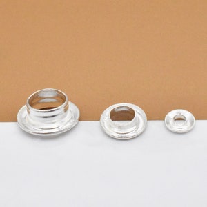 Bulk Sterling Silver Bead Grommets, 925 Silver Bead Grommet, Bead Cores, Bulk Beads, Grommet Eyelet Bead, Jewelry Making