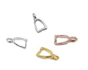 10 Sterling Silver Small Pinch, 925 Silver Pinch, Gold Plated Pendant Pinch, Rhodium Plated Charm Pinch, Bracelet Pinch, Necklace Pinch