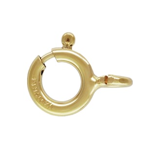 8pcs 14K Gold Filled Spring Ring Clasps with Open Ring 7mm, Gold Filled Spring Clasps, Bracelet Clasp, Necklace Clasp, Jewelry Findings
