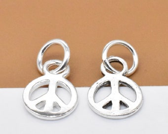 16pcs Peace Sign Tibet silver Charms Bracelets Jewellery Making crafts 14×10mm