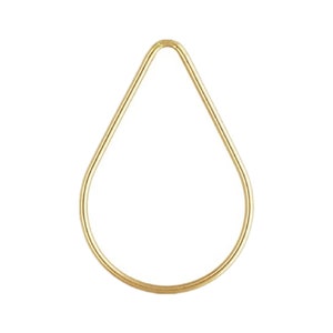 2pcs 14K Gold Filled Teardrop Jump Ring, Closed Jump Ring, Gold Filled Drop Jump Ring, Wire 18 gauge approx 1.02mm, Jewelry Finding 1/20 14K